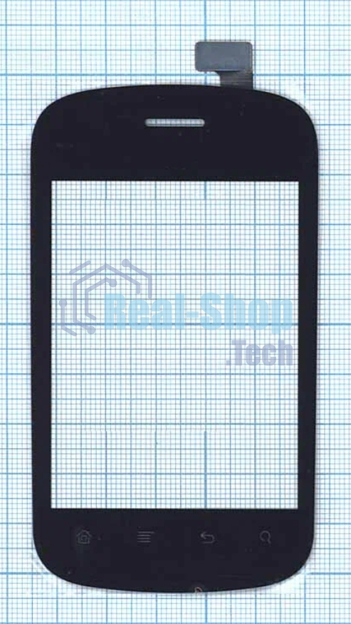 Сенсорное стекло (тачскрин) для Fly IQ235 Uno, черное