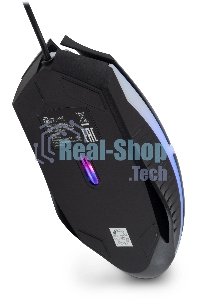 Мышь проводная Oklick 398G черный, 2400 dpi, USB, кнопки - 4