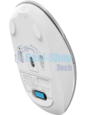 Мышь беспроводная A4Tech Fstyler FB26CS Air2 серебристый/белый, 2000 dpi, радиоканал, Bluetooth, USB, кнопки - 4