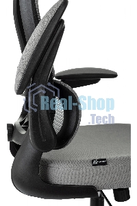 Кресло руководителя Бюрократ Sigma 1 серый, сетка/ткань, крестов. пластик