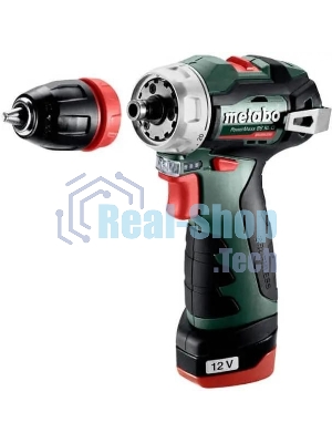 Дрель-шуруповерт Metabo Power Maxx BS BL, 12 В, 2 Ач, 34Нм, щеточный