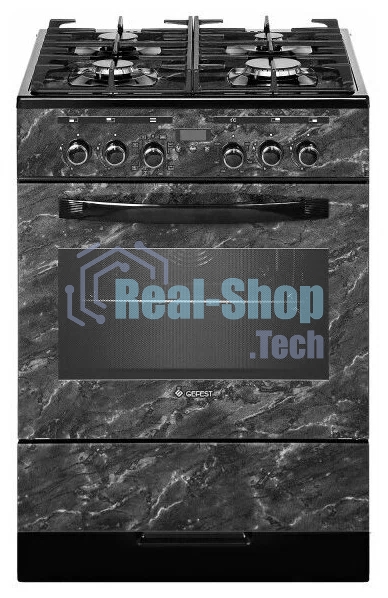 Плита комбинированная Gefest ПГЭ 5302-03 0053 черный, конфорок 4 шт, духовка 55 л, 50 см x 85 см x 58.5 см