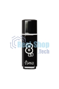 Флешка USB Smartbuy Glossy series black (SB8GbGS-K), 8Gb, USB 2.0, R/W 25/15, черный