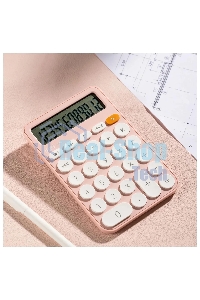 Калькулятор настольный Deli EM124PINK розовый 12-разр.