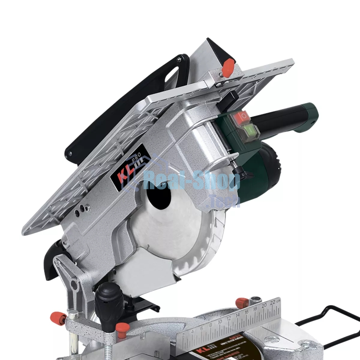 Профессиональная торцовочная пила KLPRO KLGK1512 (1900Вт, 4500об/мин, 255мм, диск по дереву в комплекте)