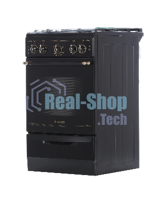 Плита газовая Gefest ПГ 5100-02 0187 черный, конфорок 4 шт, духовка 52 л, 50 см x 85 см x 58.5 см