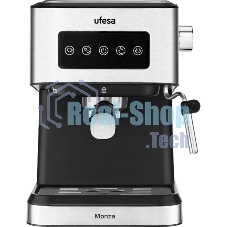 Кофеварка рожковая Ufesa MONZA черный/серебристый, исп. кофе - молотый, 1.5 л, 1050 Вт, 20 бар