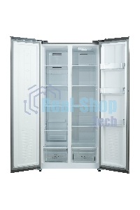 Холодильник Бирюса SBS 400 I нержавеющая сталь двухкамерный 232/168 л морозилка слева, No Frost, Side-by-side
