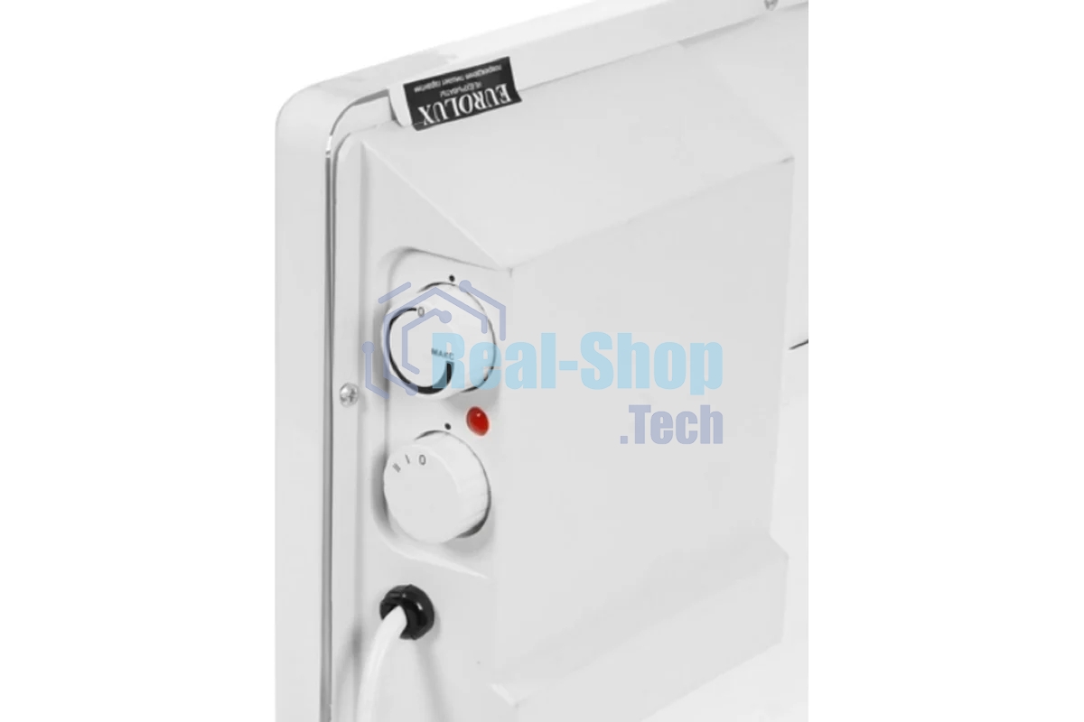 Конвектор Eurolux ОК-EU-2000 белый, 2000 Вт, 25 м2, термостат