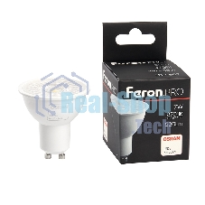 Лампа светодиодная FERON PRO LB-1607 LED 7вт 230в GU10 теплый с линзой 110гр.