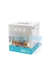 Светильник Gauss Overhead накл цил 6W 420lm 4100K 170-240V IP20 68x75мм белый с расс LED