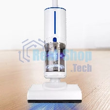 Пылесос вертикальный паровой Kitfort КТ-5157-3 белый/синий, питание от сети, 600 Вт, уборка влажная/паром/сухая, пылесборник 1,2 л