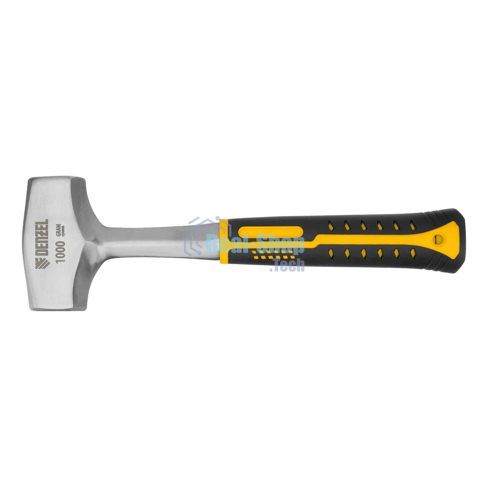 Кувалда Denzel 1 кг, цельнометаллическая, двухкомпонентная рукоятка