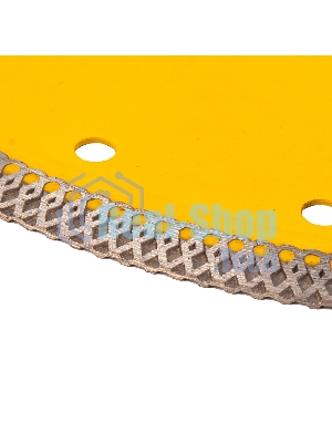 Диск алмазный отрезной Denzel 230 х 22,2мм, сплошной, супертонкий, горячий пресс, сухой/мокрый рез