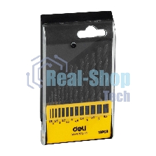 Набор сверл по металлу HSS (1,5-6,5мм, 13 шт) Deli DH-MHZ013-ED1 пластиковый кейс