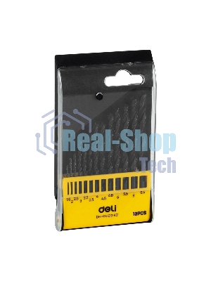 Набор сверл по металлу HSS (1,5-6,5мм, 13 шт) Deli DH-MHZ013-ED1 пластиковый кейс