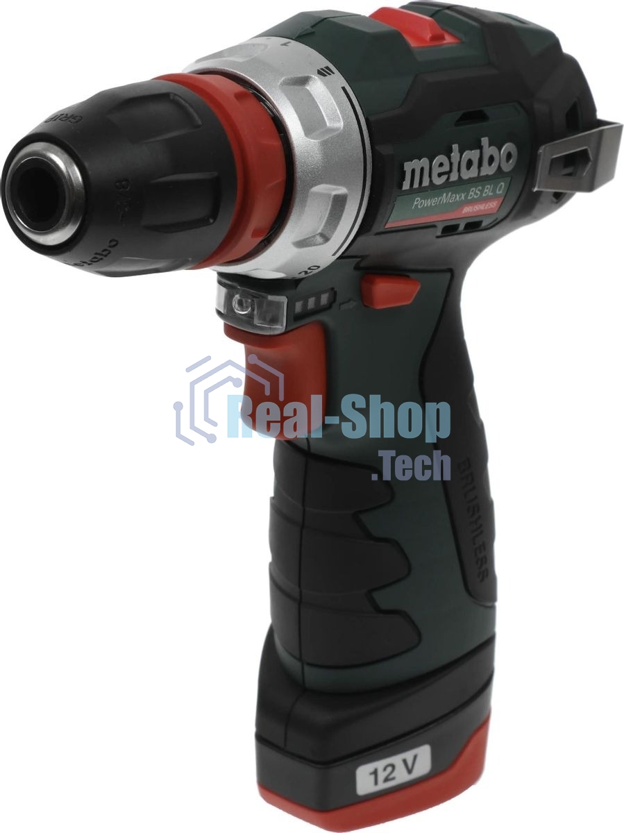 Дрель-шуруповерт Metabo Power Maxx BS BL, 12 В, 2 Ач, 34Нм, щеточный
