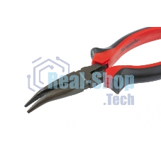 Длинногубцы Matrix black nickel 160 мм изогнутые, двухкомпонентные рукоятки