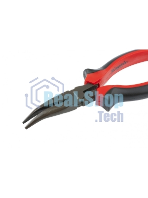 Длинногубцы Matrix black nickel 160 мм изогнутые, двухкомпонентные рукоятки