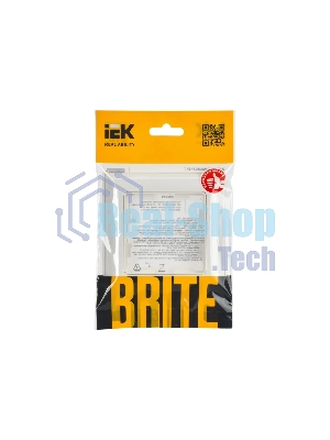 Рамка 1-местная IEK BRITE РУ-1-Бр DECOR белый/белый 3D-форма