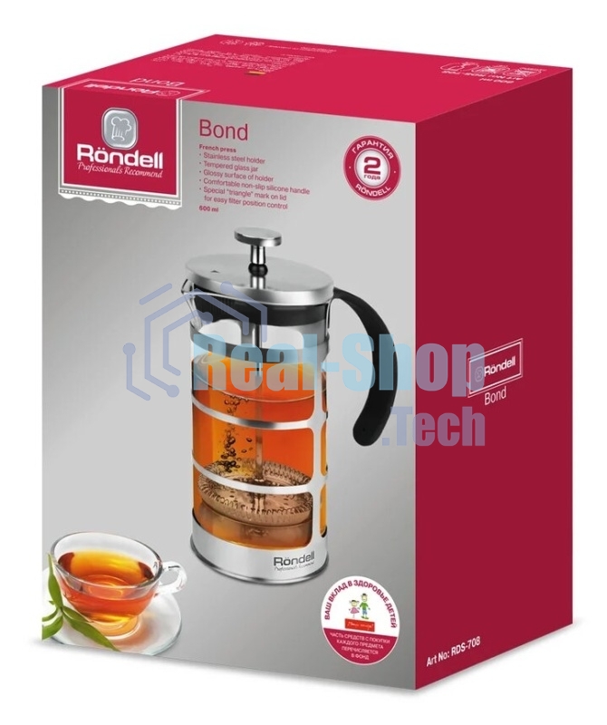 Френч-пресс 600 мл Rondell RDS-708 Bond