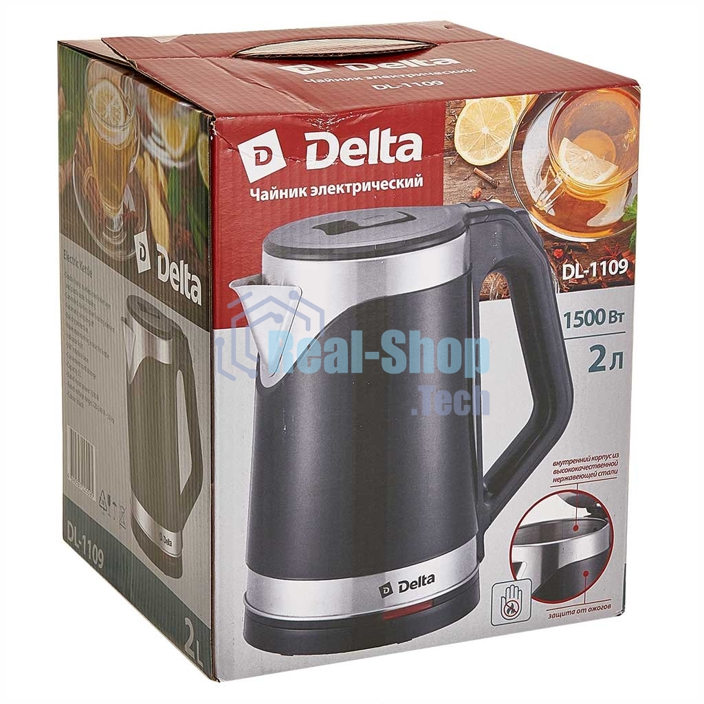Чайник электрический DELTA DL-1109 черный