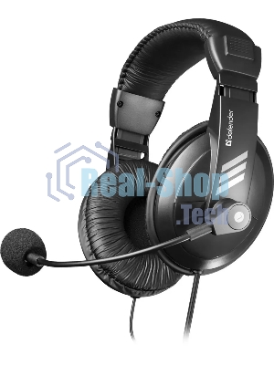 Гарнитура проводная Defender Gryphon 750U USB, черный, 1.8м кабель