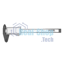 Штангенциркуль пластиковый Denzel 150 мм, электронный, большой дисплей, с глубиномером