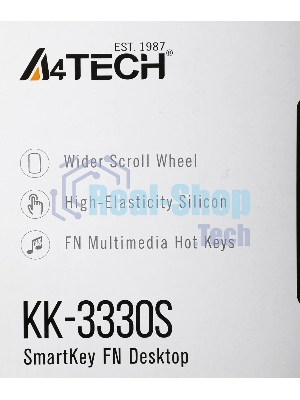 Комплект клавиатура+мышь A4Tech KK-3330S проводной, USB, 1200 DPI, чёрный