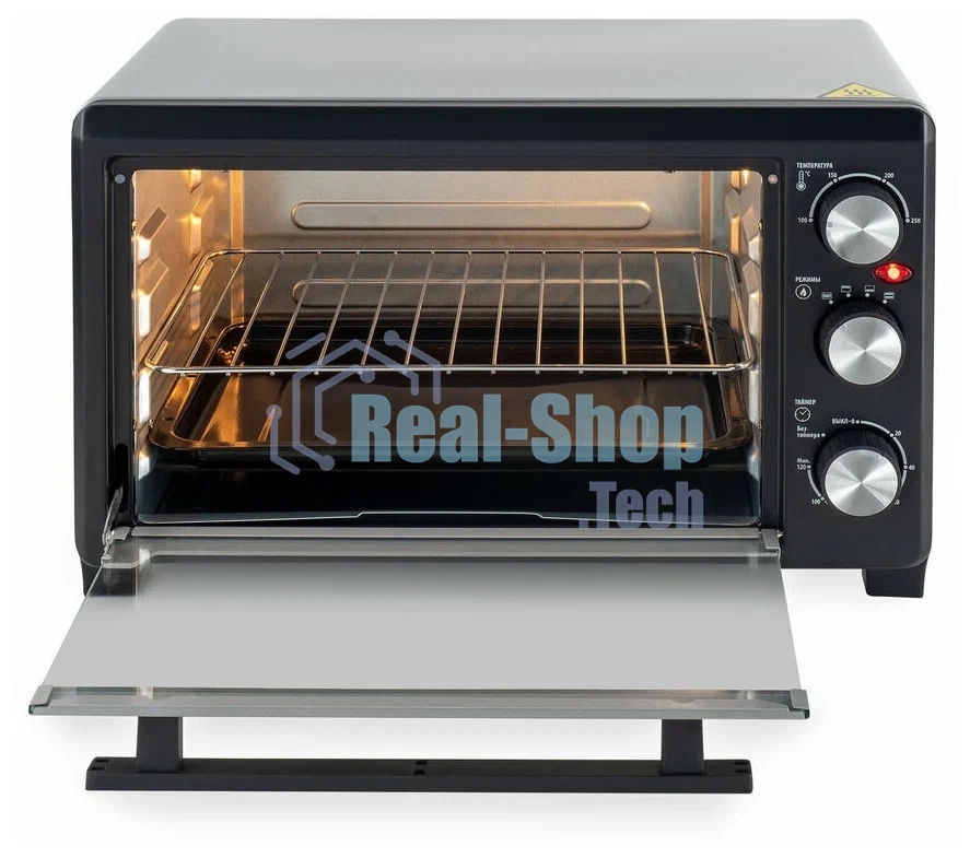 Мини-печь Hyundai MIO-HY072 23 л, 1500 Вт, серебристый/черный