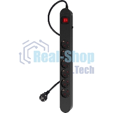 Сетевой фильтр Ippon NF-EU-3-16 3 м (6 розеток) черный (коробка)