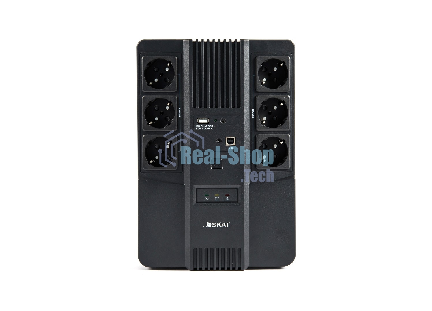 Источник бесперебойного питания Бастион SKAT-UPS 600 AI 220В 360Вт 1АКБ 7А·ч внутр. меандр. стаб-ция напр-я. 6 выходов (8998)