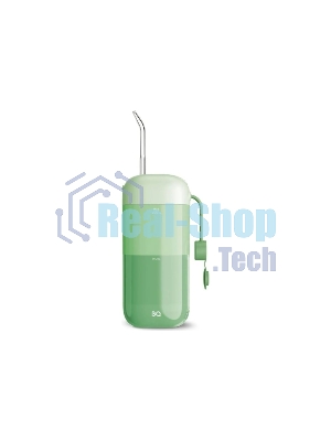 Ирригатор BQ IR002 Green, Мощность: 10 Вт, Портативный, Объем резервуара 230 мл, 2 насадки и дорожный чехол в комплекте, 11 режимов работы: Normal (нормальный), Soft (мягкий), Pulse (импульсный) + 8 DIY, Уровень влагозащиты: IPX7, Давление воды: 140-800 к