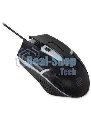 Мышь проводная Oklick 398G черный, 2400 dpi, USB, кнопки - 4