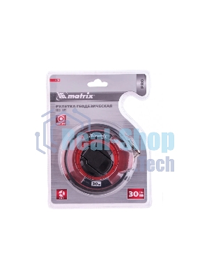 Рулетка геодезическая Matrix 30 м х 12,5 мм, закр. корп., стальная лента, односторон. шкала, PRO