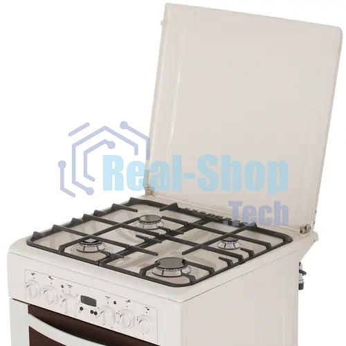 Плита комбинированная Gefest ПГЭ 6102-03 0167 бежевый, конфорок 4 газовых, духовка 55 л, 60 см x 85 см x 60 см