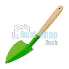 Совок посадочный широкий Palisad 70х310 мм, стальной, деревянная рукоятка