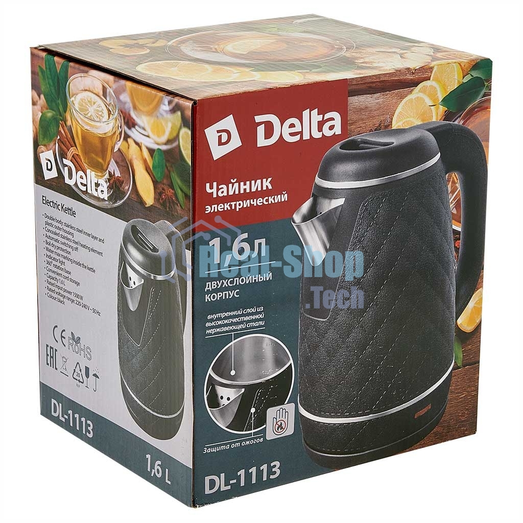 Чайник электрический DELTA DL-1113 черный
