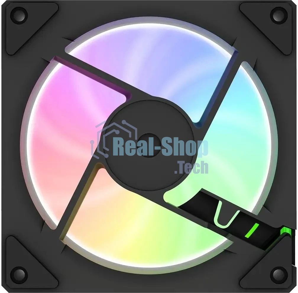 Вентилятор для корпуса Bloody CF-12 LCD ARGb 120х120x25 черный 4-pin 32дБ (упак.:1шт) (CF-12-ARGb120-BK) Ret