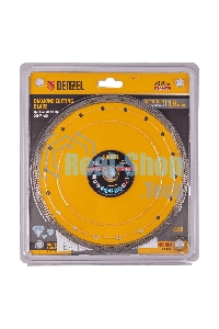 Диск алмазный отрезной Denzel 230 х 22,2мм, сплошной, супертонкий, горячий пресс, сухой/мокрый рез