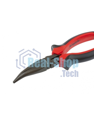 Длинногубцы Matrix black nickel 160 мм изогнутые, двухкомпонентные рукоятки