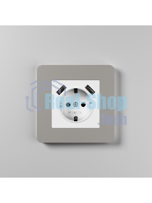 Рамка на 1 пост WERKEL Split (дымчатый/белый, soft-touch) W0013067