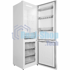 Холодильник Hyundai CC35083F белое стекло двухкамерный 240/95л морозилка снизу, No Frost