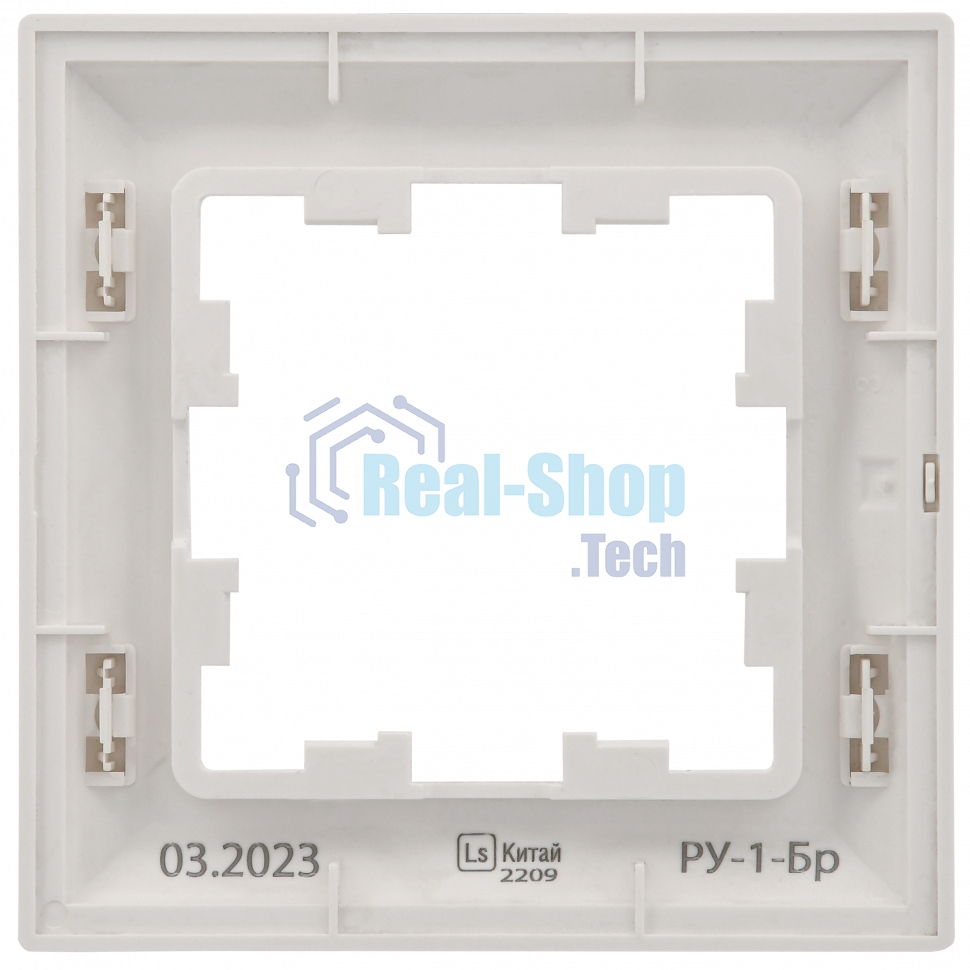 Рамка 1-местная IEK BRITE РУ-1-Бр DECOR белый/белый 3D-форма