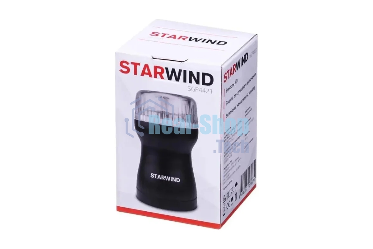 Кофемолка Starwind SGP4421 200Вт сист.помол.:ротац.нож вместим.:40гр черный