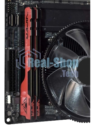 Оперативная память Patriot Viper Elite II, DDR4, 32GB (2x16 GB), 3200 MHz, CL18, DIMM, радиатор, красный, черный