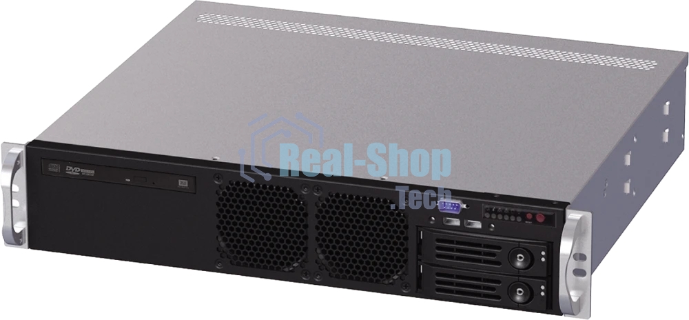Серверный корпус 2U short chassis, 2x3.5'' swappable HDD tray, 2x3.5'' internal HDD bay