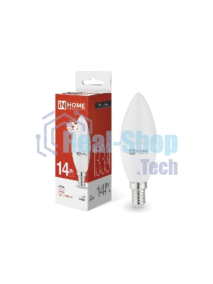 Лампа светодиодная LED-СВЕЧА-VC 14Вт E14 4000К 1330лм IN HOME 4690612047768