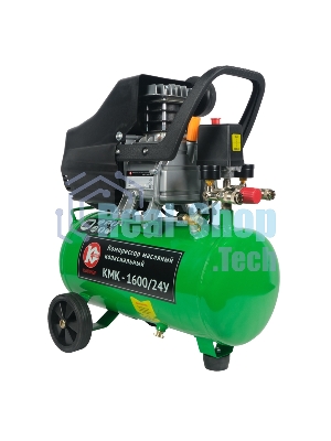 Компрессор КАЛИБР КМК-1600/24У 1.6кВт 8атм 24л 198л/мин 2выхода