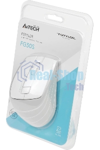 Мышь беспроводная A4Tech Fstyler FG30S белый/серый, 2000 dpi, радиоканал, USB, кнопки - 6